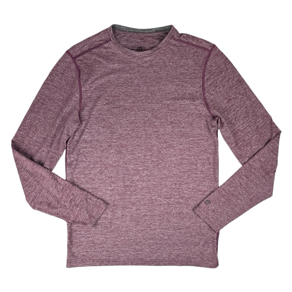 C9 by Champion Tee Long Sleeve Performance T-Shirt Mens Small Maroon Red Stretch
